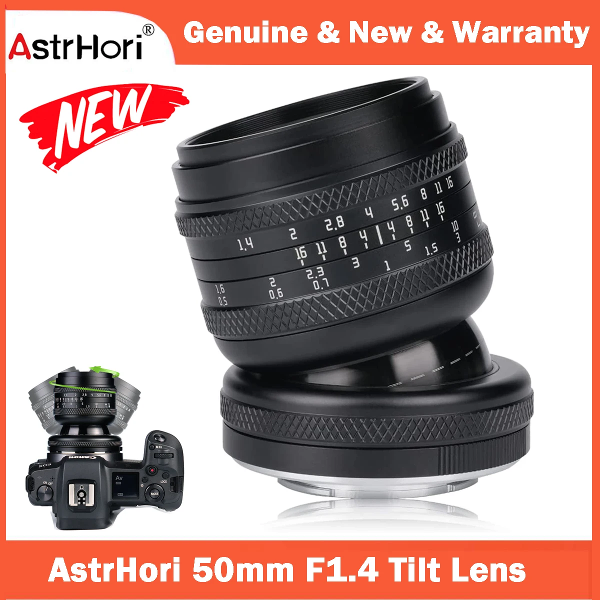 AstrHori 50mm F1.4 Large Aperture Lens Full Frame Manual 2-in-1 Tilt Lens for Sony E Nikon Z  Fuji X Canon RF Olympus Lumix M43