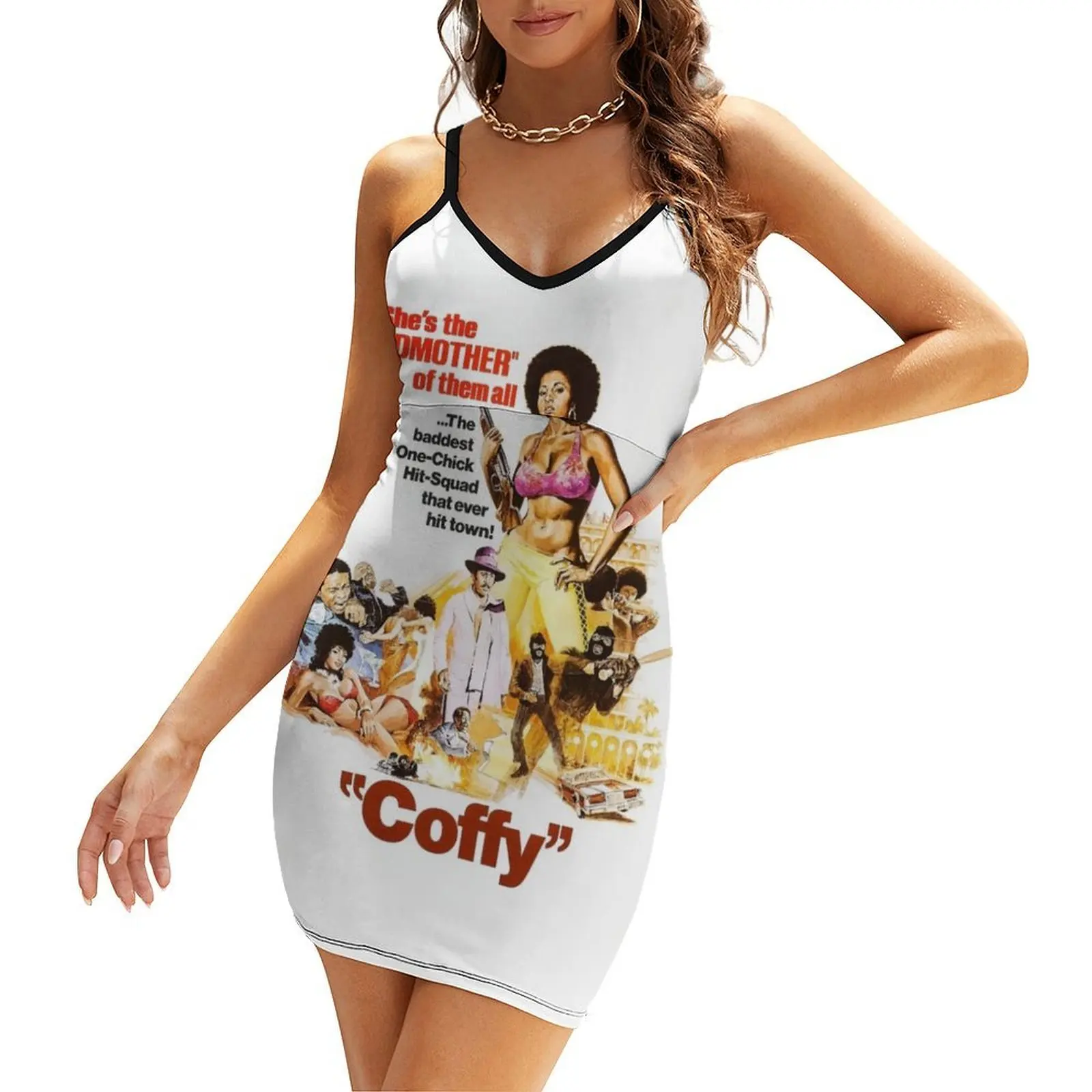 

Coffy - Pam Grier Sling Dress Casual dresses dresses for special events Evening dresses luxury women's party dress evening prom