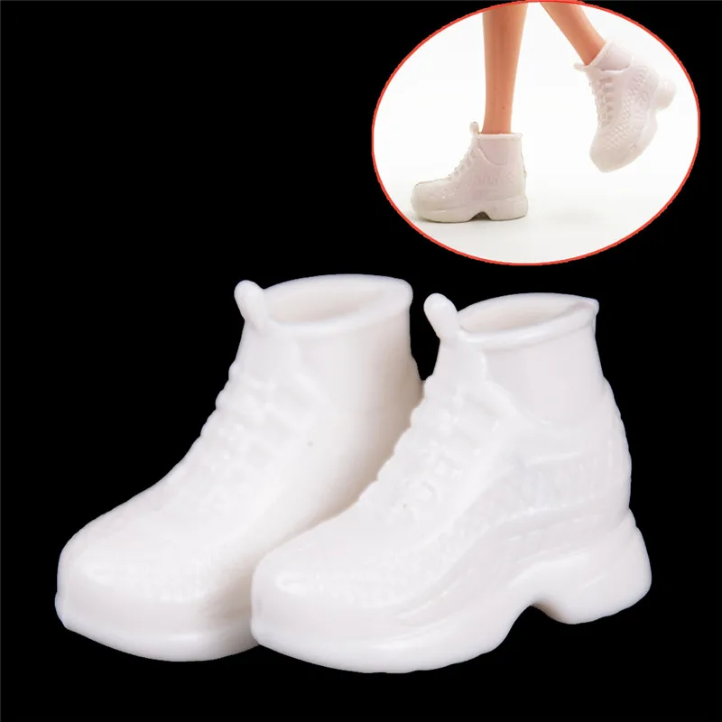 Dolls Accessories Gift 10 Pairs White Doll Sneakers Shoes