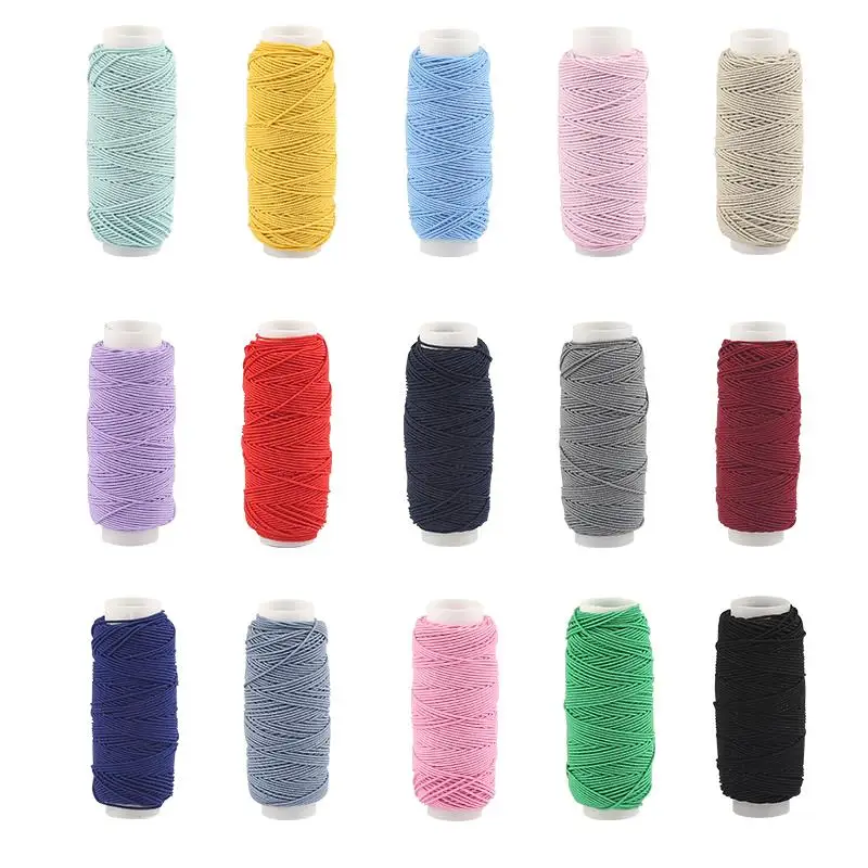 さまざまな色の伸縮性スレッド0.5mm,ミシンアクセサリー,高弾性,刺embroidery糸,DIY,2ロール,3ロール