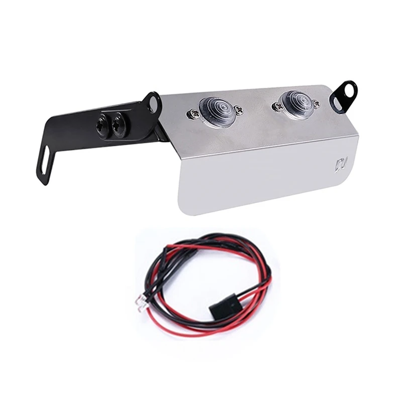 Chassis Armor Front Bumper Protector Plate With LED Light For MN78 1/12 RC Car Upgrade Replacement Spare Parts Accessories