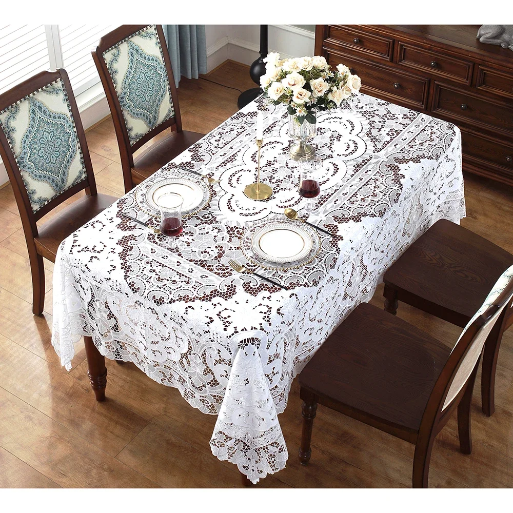 Hot Sale Ex-factory Price White Tablecloth