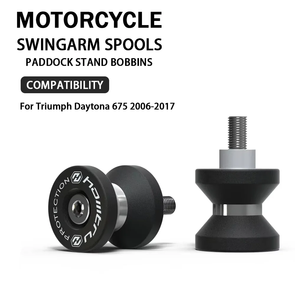 Swingarm Spools For Triumph Daytona 675 2006-2017 Motorcycle CNC Aluminum Paddock Stand Bobbins Kit Accessories