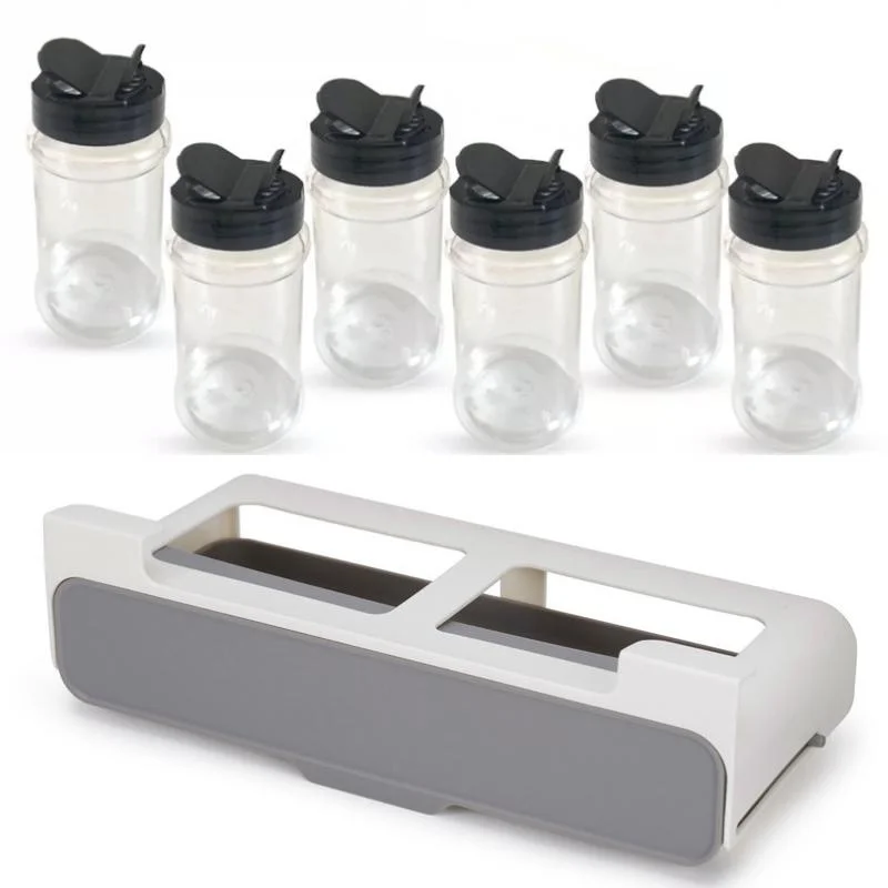 Household Seasoning Bottle Storage Rack Kitchen Hanging Seasoning Can Storage Rack Seasoning Box Household Non Perforated