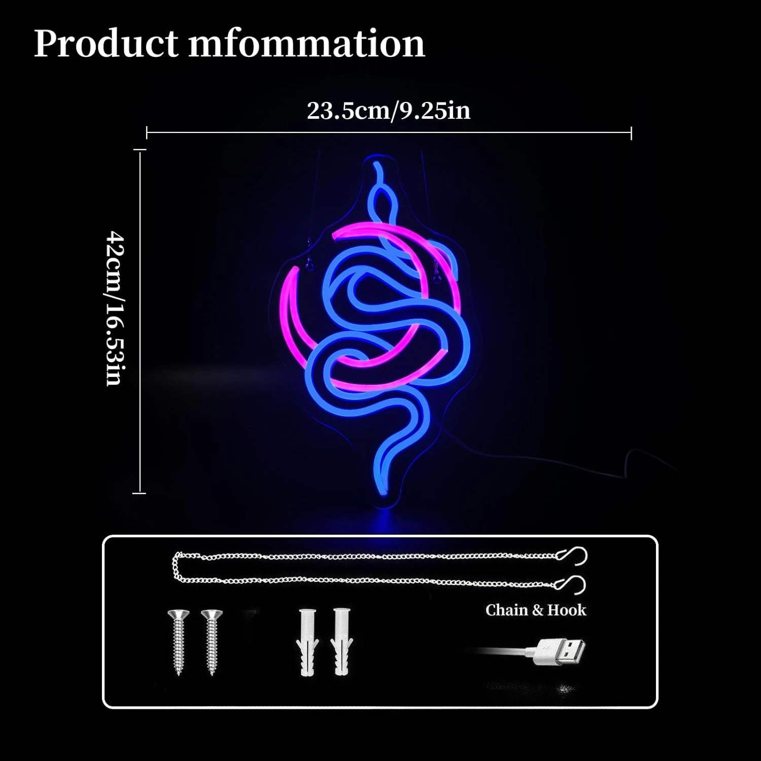 ثعبان القمر النيون Led أضواء النيون للنادي بار ديكور USB عكس الضوء اللعب استوديو الفني العصرية ديكور هدايا للفن Aficionados