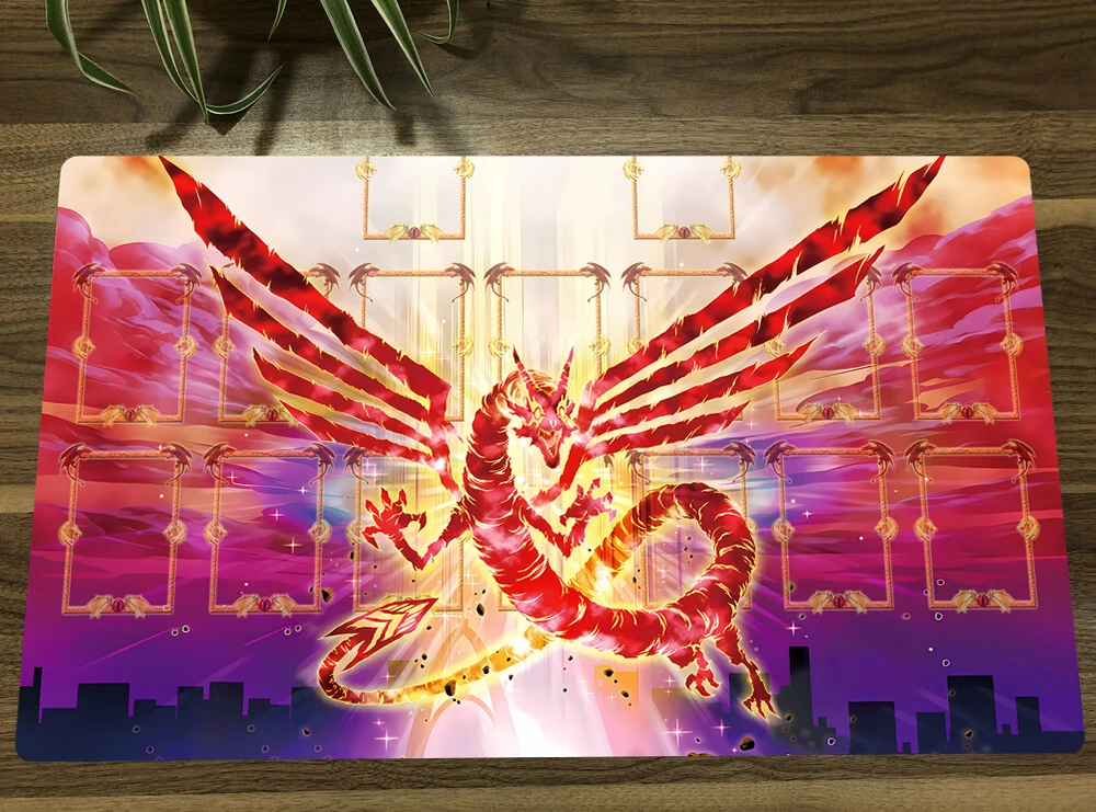 YuGiOh Crimson Dragon TCG CCG Mat Trading Card Game Mat Playmat Table Desk Playing Mat Mousepad Mouse Pad Free Bag