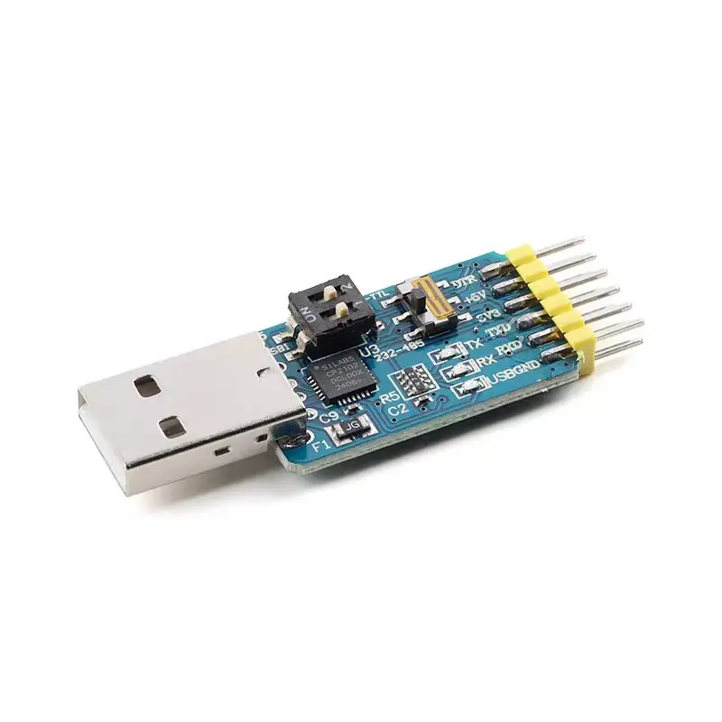 CP2102 6-in-1 Multi-function Serial Port Module for USB to UART/TTL/RS485/RS232 Free Conversion