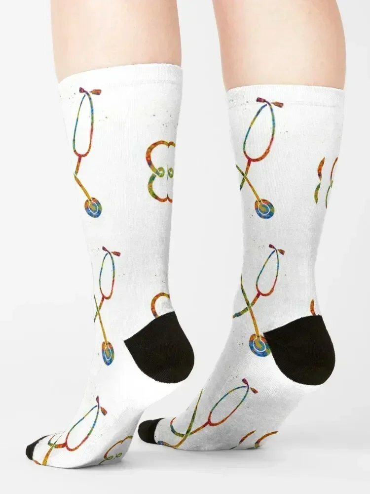 Stethoscope Socks Stockings compression funny gifts Non-slip basketball Girl'S Socks Men's