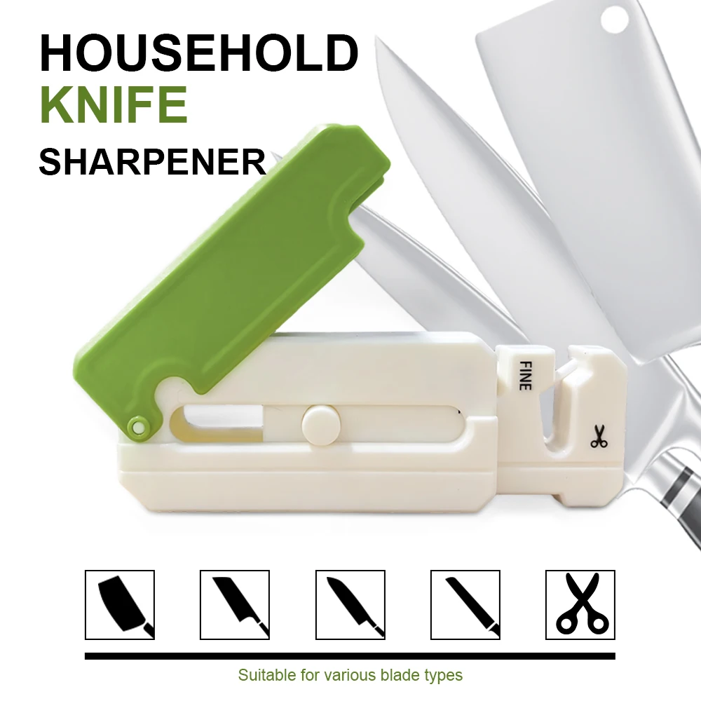 3-stage kitchen knife sharpener, used for repairing, sharpening, polishing blades, kitchen knives, expandable storage