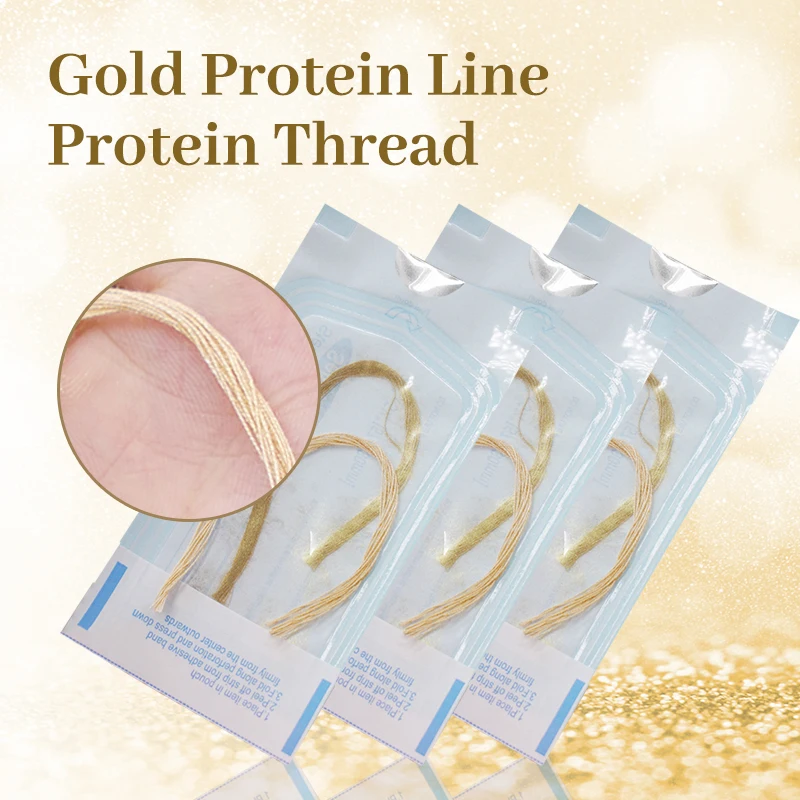 

No Neddle Anti Aging Thread Lifting Fades Face Line Carved Gold Essence Protein Skin Absored Lines Wrinkle Remove Skin Care