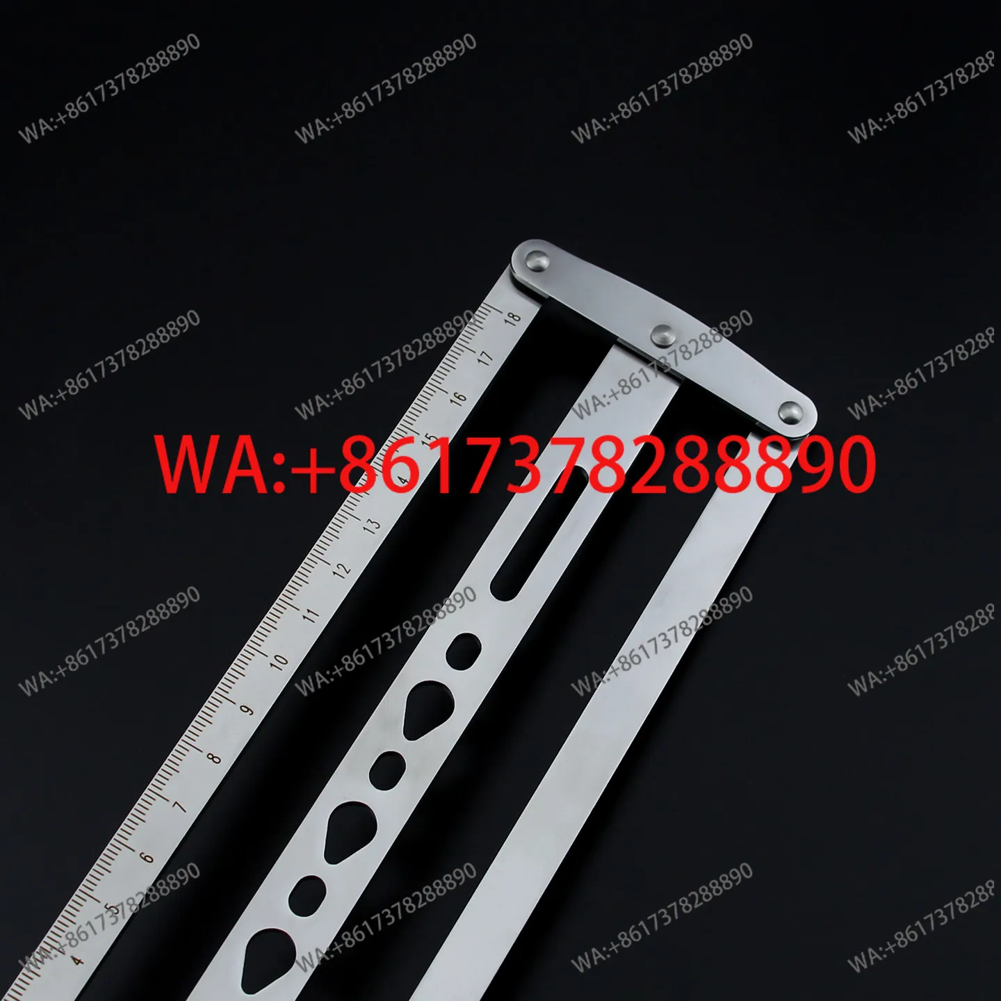 Belt center positioning ruler stainless steel template handmade DIY belt shoulder strap centered punching point