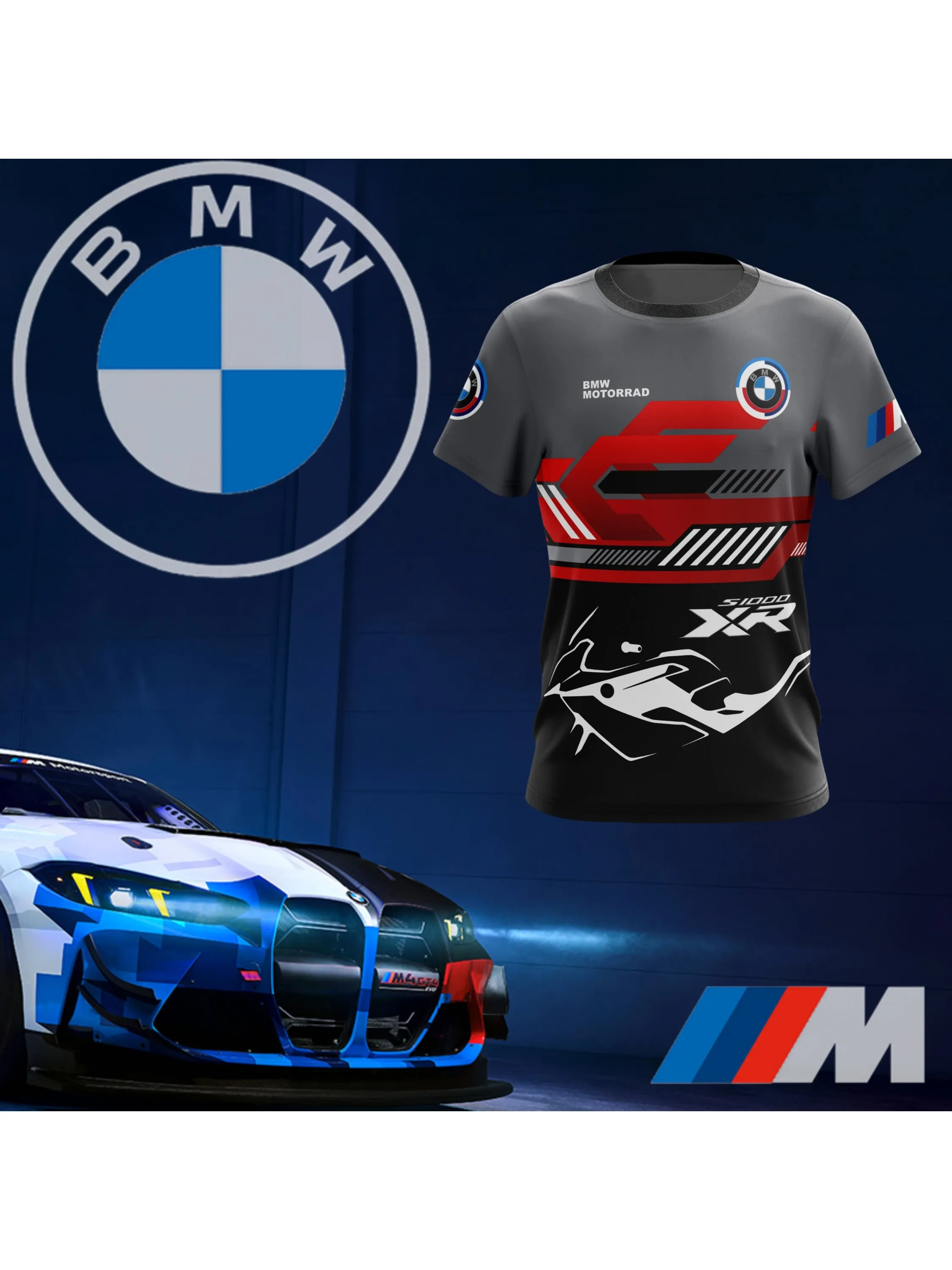 AliExpress BMW S1000XR Cycling Quick-drying T-shirt Summer Outdoor Training Motorcycle Enthusiast Off-road Short-sleeved Men's Loose Top
