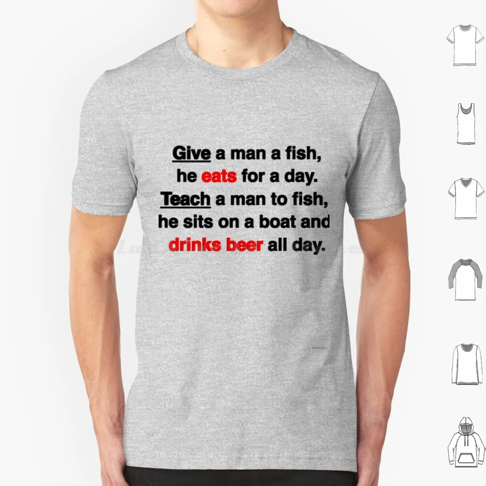 Fishing T Shirt Big Size 100% Cotton Fishing One Liners Jokes Beer Fish Teach