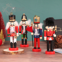 Hot 1Pc 13CM Nutcracker Puppet Soldier Ornaments Christmas Pendant Desktop Decoration Cartoons Band Dolls Nutcracker Home Decor