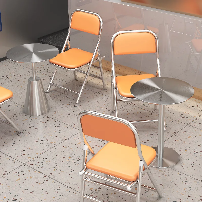 Coffee Dining table Dessert bar Milk tea shop Metal small round table and chairs