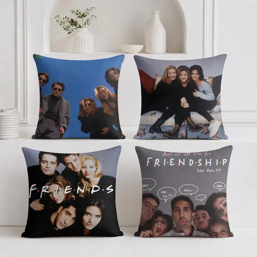 Classic F-Friends Tv Show Cushion Cover Linen Double-Sided Decorative Sofa Couch Bedroom Living Room Home Decor Pillow Case