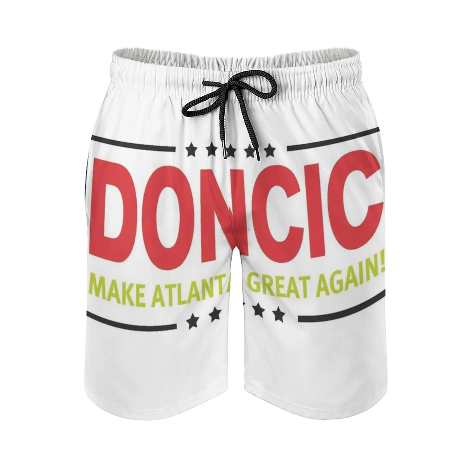 

Doncic-Maga! Мужские плавки, спортивные шорты, пляжные плавки, карманы для серфинга и сетчатая подкладка, Atl Hotlanta, спортивный Баскетбол