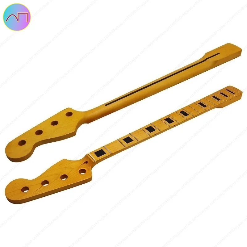 

Four-string electric bass neck yellow plus maple matte electric bass handle DIY accessories 4-string 20-fret neck modification
