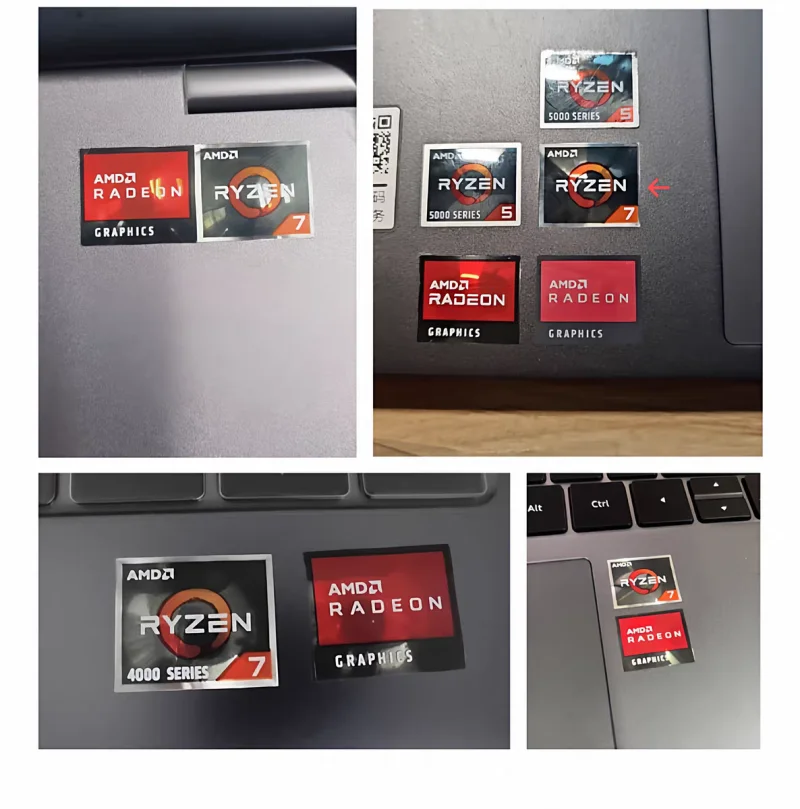 Original AMD Ryzen R9 R7 R5 R3 4000 5000 6000 7000 series personalized DIY decorative stickers for computers
