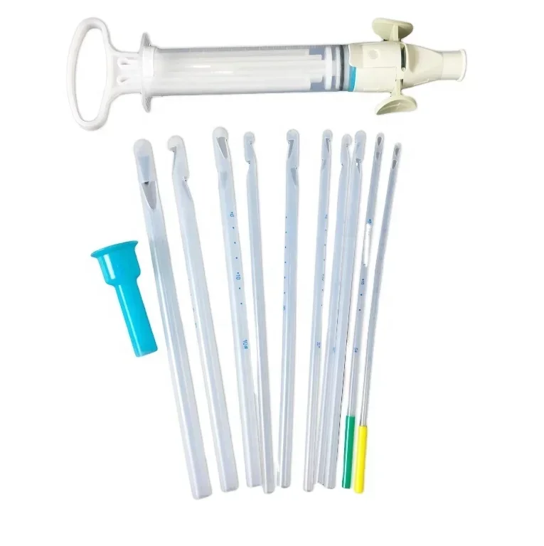 Disposables abortions suction device MVA Syringes and Cannulas product brief for hospital CE Approveds