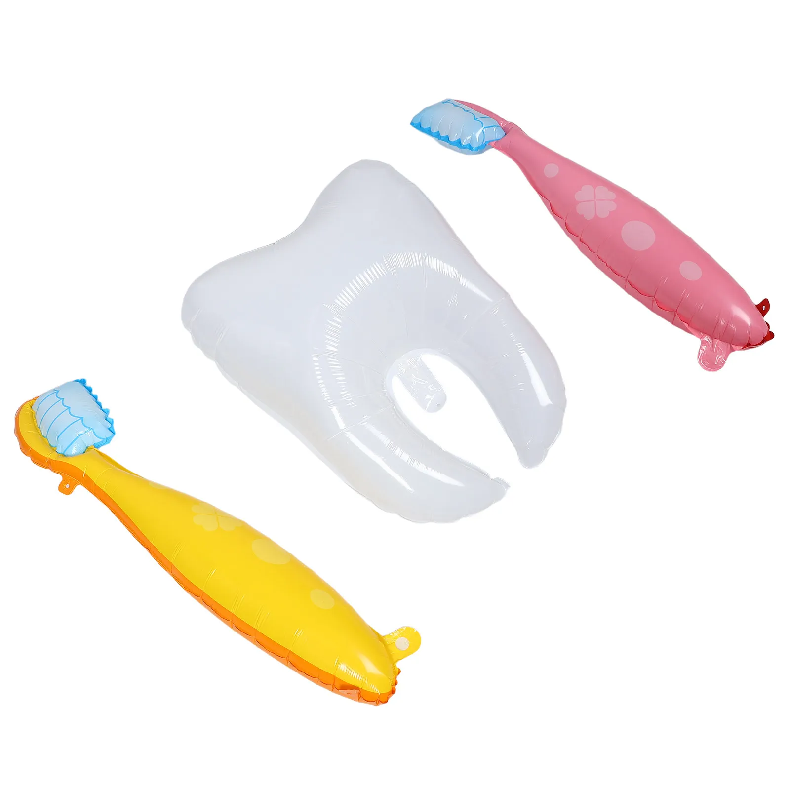 1Set Dental Party Balloons Tooth and Toothbrush Themed Giant Foil Balloons for Oral Health Education Birthday Shower