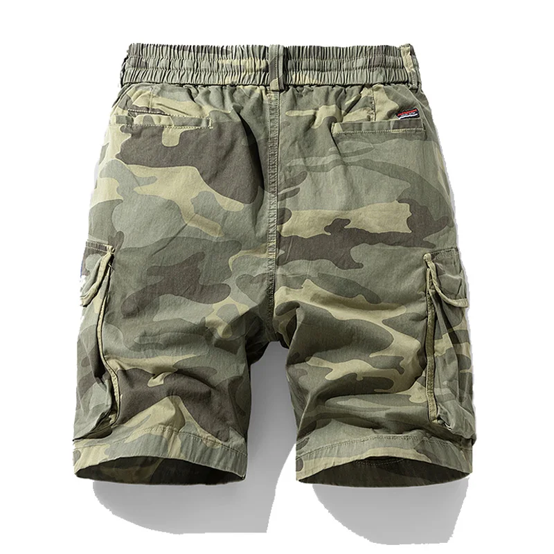 Summer Men Cotton Camouflage Cargo Shorts Man Beach Bermuda Jogger Casual Short Pant Men Outdoor Streetwear Loose Shorts Trouser