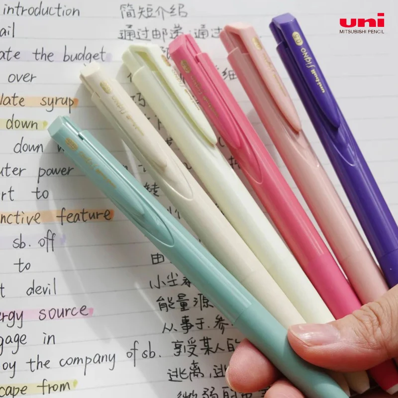 Japan UNI Umn155nc New Color Trend Color Limited Gel Pen Low Damping 0.5mm Push Type Black Ink Replaceable Core Student Supplies