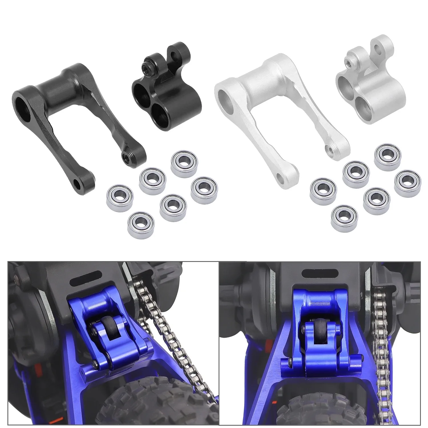 Aluminium Achter Schokdemper Swing Arm Steering Trekstanglager Voor LOSI 1/4 Promoto MX RC Motorfiets Upgrade Onderdelen