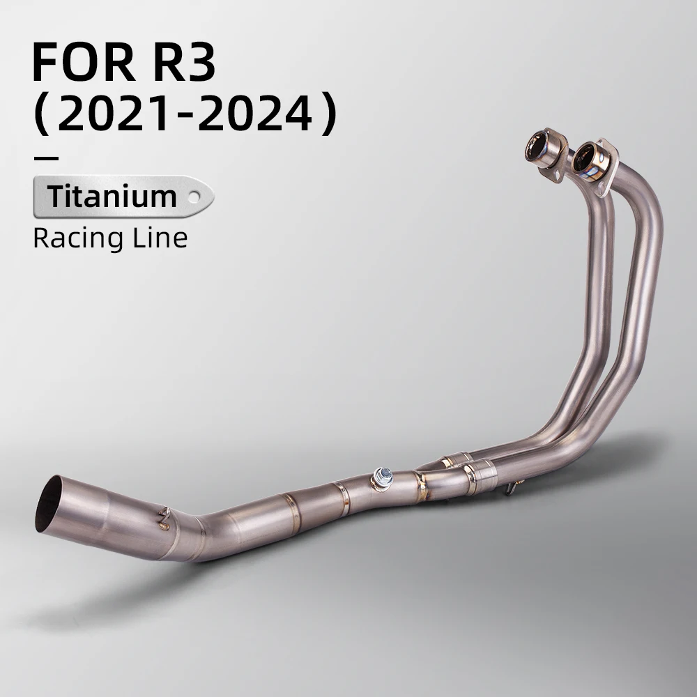 

Motorcycle Exhaust，titanium complete exhaust system for modified head pipe, YZF R25 R3 MT03 51mm sliding ,2015-2023