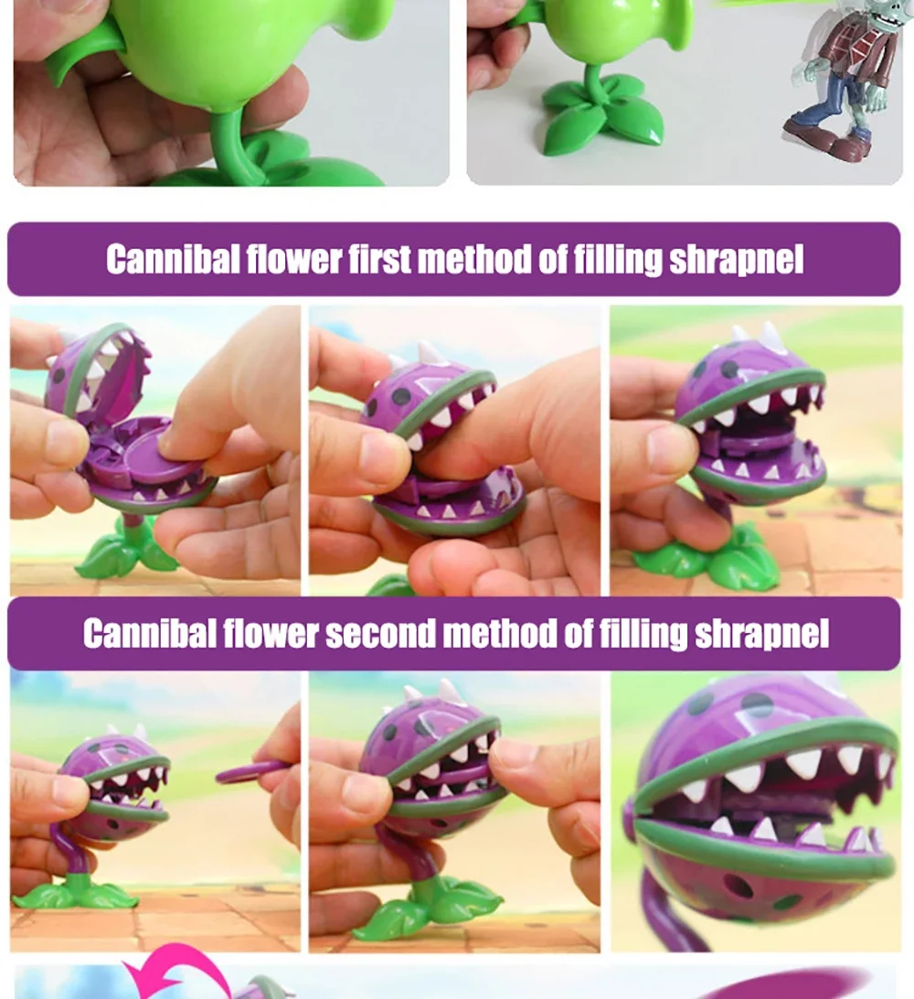 PLANTS VS ZOMBIES PVZ Pea Shooter Boss Actionfigur Modell Spielzeug Puppen Schießen Dave Allstar Spielzeug Kinder Geschenke für Jungen – Detail 4