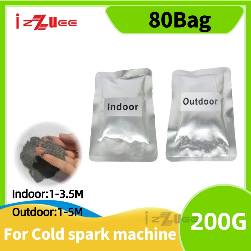 MSDS 1~80bags Ti Powder for Cold Spark Metal Consumables For Cold Spark Fountain Fireworks Sparkular Machine 200g