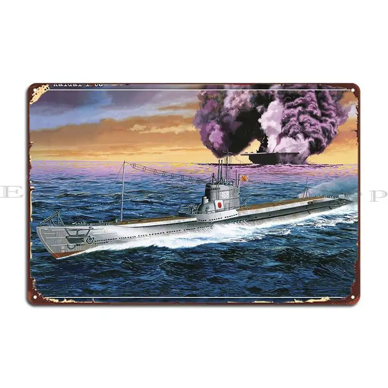 Ijn Kaidai I168 Submarine Metal Plaque Poster Create Club Club Printed Wall Cave Tin Sign Poster