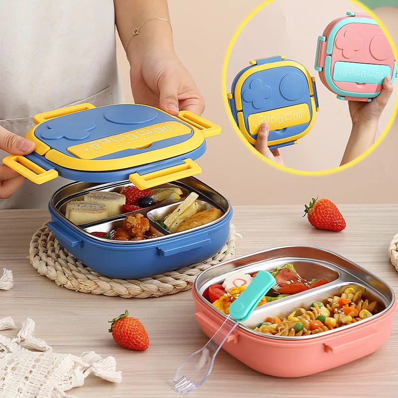 

Portable Stainless Steel Lunch Box Student Child Student School Tableware Outdoor Camping Picnic Food Container Bento Box