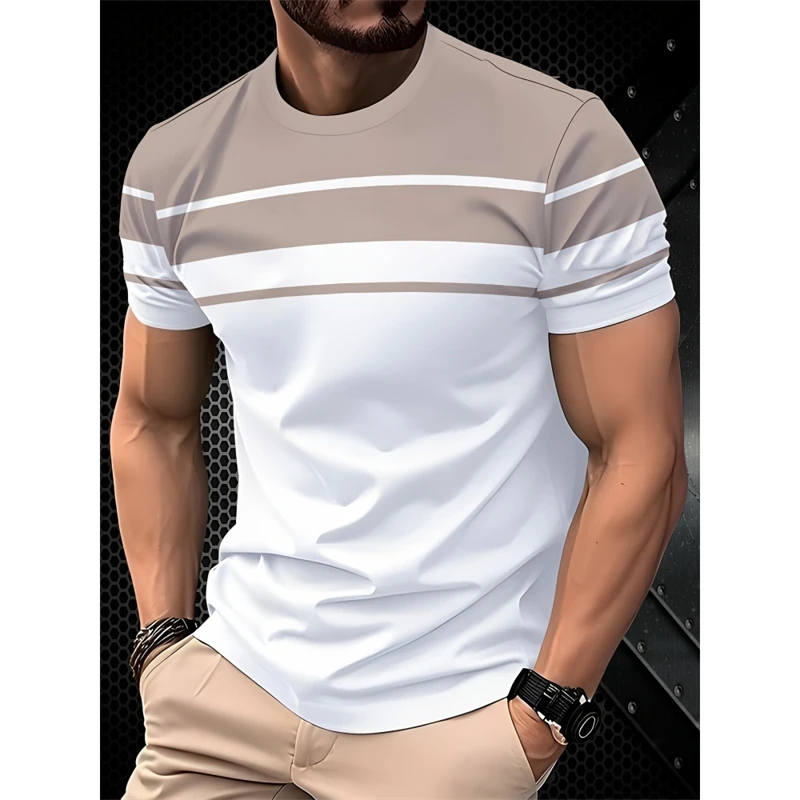 Thumbnail 3 - #73 Latest Mens Striped T-Shirts Offers