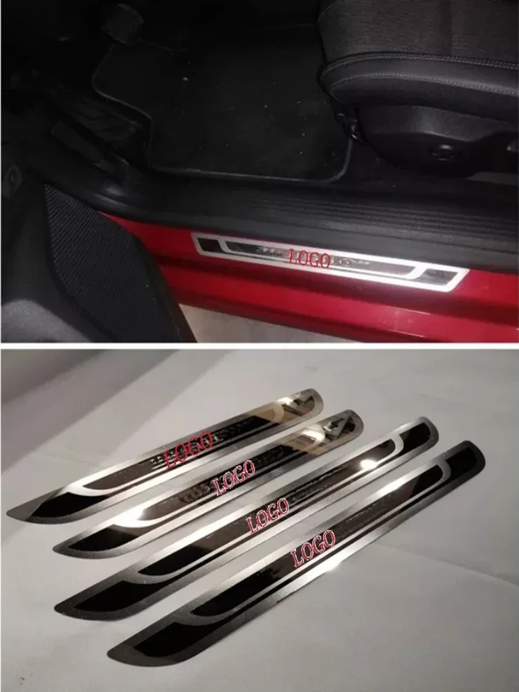 For Peugeot 206 207 208 307 308s 2008 3008 406 408 508 Stainless Steel Door Sill Plate car accessories 2008-2017 car styling