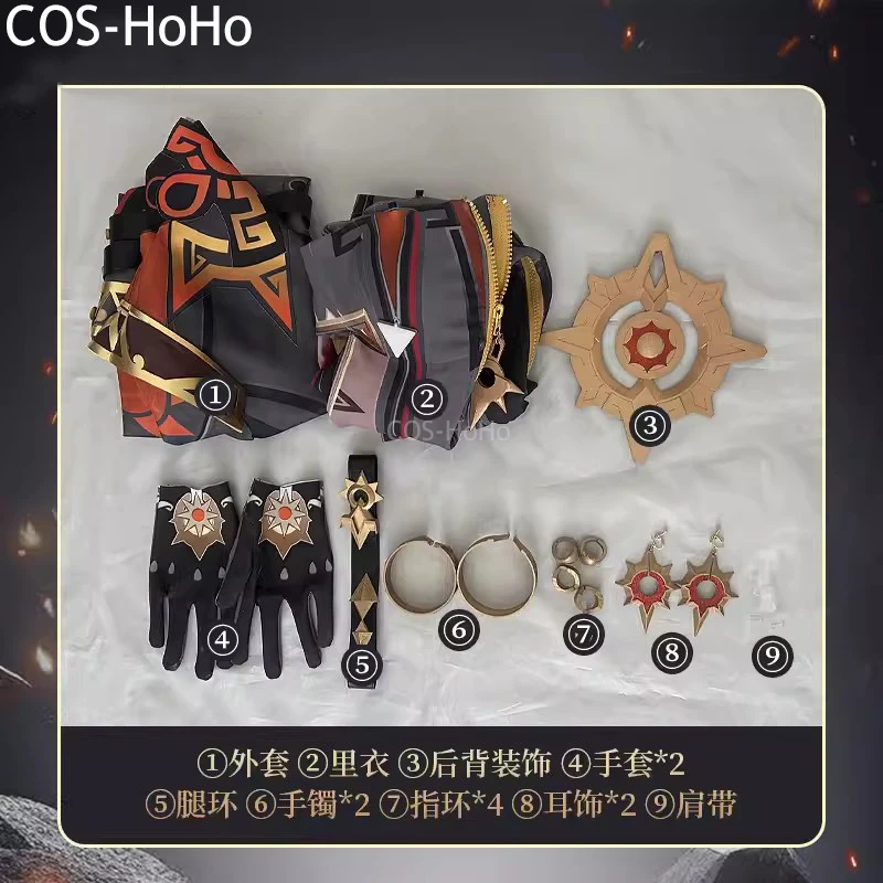 COS-HoHo-Genshin Impact Cosplay Costume pour femme, Mavuika Pyro, jeu Archon trempé, joli uniforme sexy, fête d'Halloween, tenue de jeu en plis