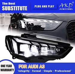 AKD Head Lamp for Audi A3 8V Sedan Spor LED Headlight 2013-2016 Headlights S3 DRL Turn Signal High Beam Angel Eye Projector Lens