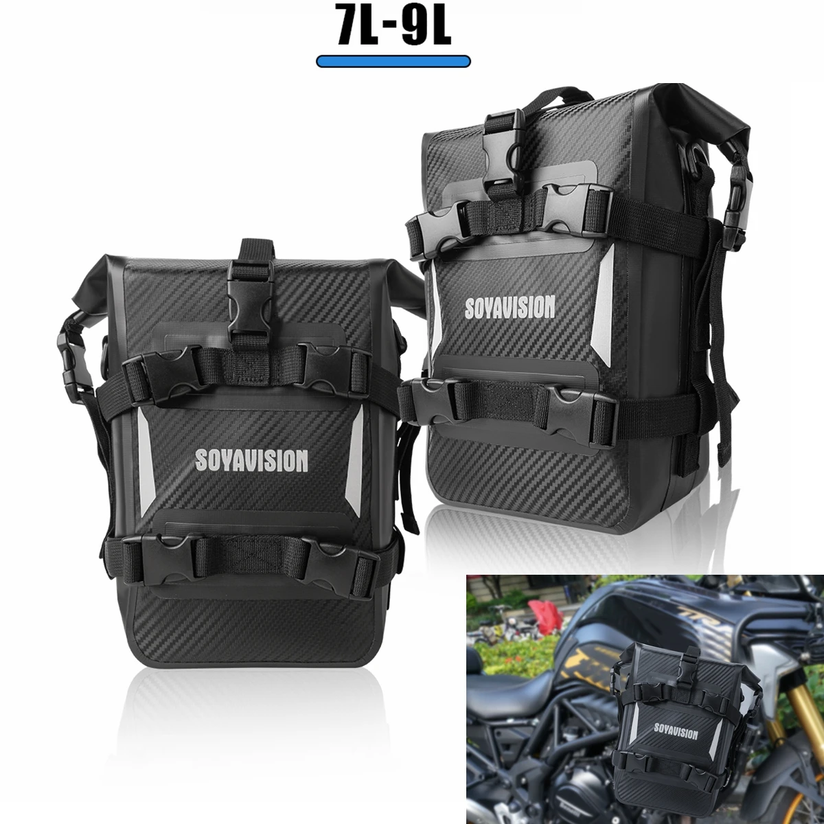 2PCS motorfiets bumpers tas waterdicht 5L-8L motorfiets zijframe tas motorfiets crash bar tas universeel gereedschap opbergtas
