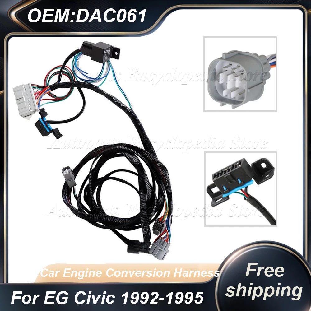 DAC061 New For K20 K24 K-Swap Engine Conversion Harness Car Accessories For EG Civic (92-95) & DC2 Integra For Honda
