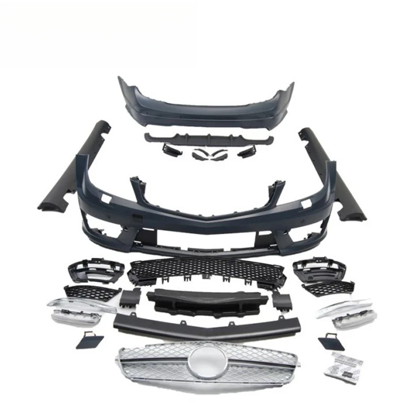 

C-class W204 C63 4D Style Body Kit for C200 C260 C180 to W204 C63 Front Bumper Rear Bumper Grille pp Material 11y-13y