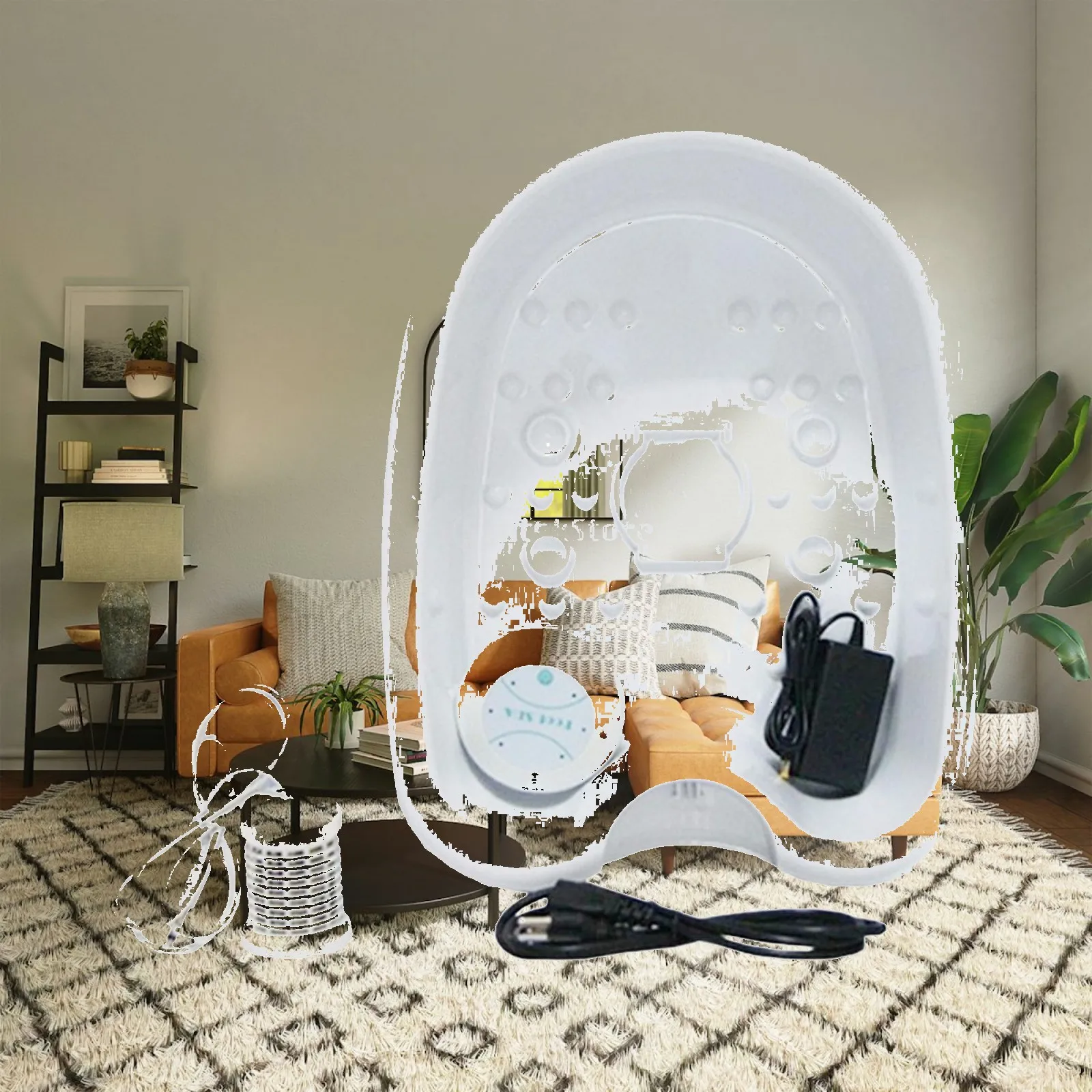 Portable Foot Basin Foot Spa Machine for Home Travel Personal Cleanse Foot Bath with Massage Tub for Salon Use