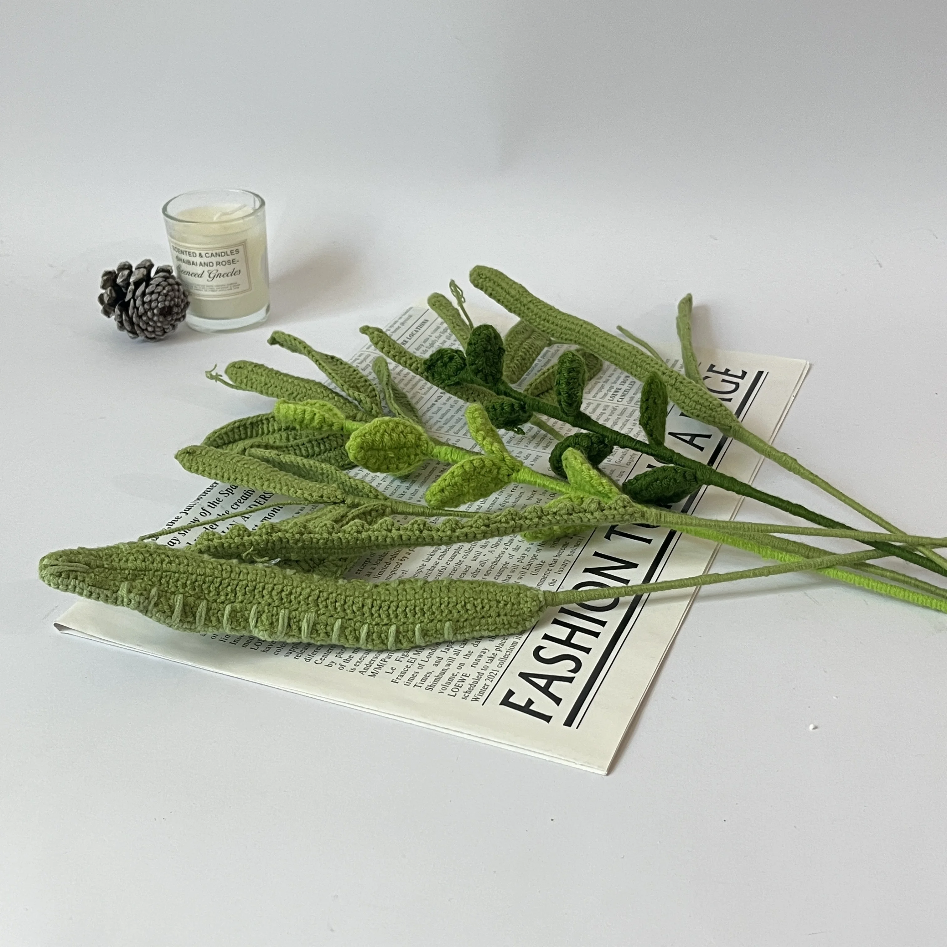

Handmade Finished Flower Leaves Design New Bouquet Home Decoration Arrangement Material Leaves Series Wedding Photography Props