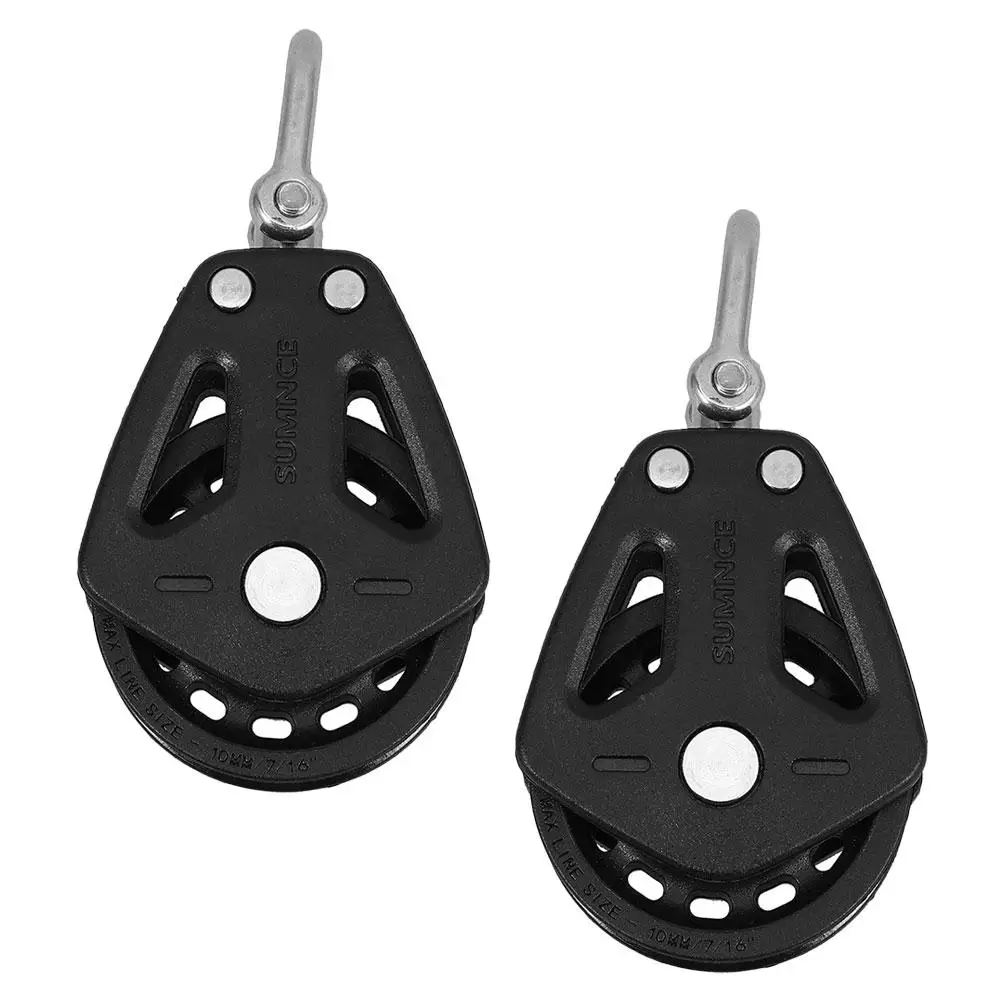

2pcs Pulley Bearing Marine Stainless Steel Double Swivel Smooth Rotation Sailboat Gym Weight Cable System Exercise Block