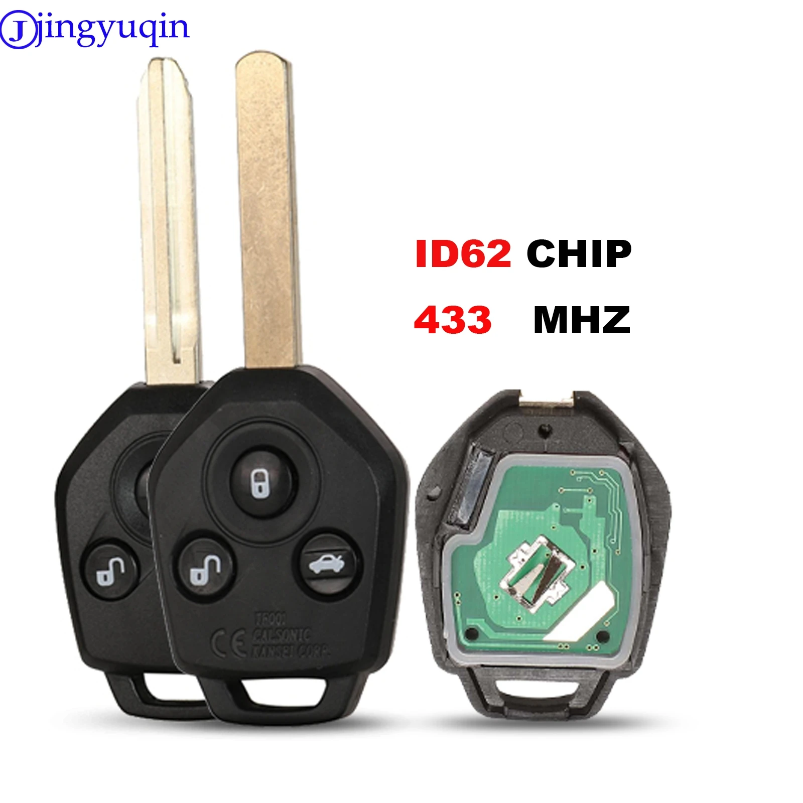 

jingyuqin 433 MHz Id62 3 Button Car Key Remote for Subaru Forester Outback Legacy 2008 2009 2010 2012 2013 2014