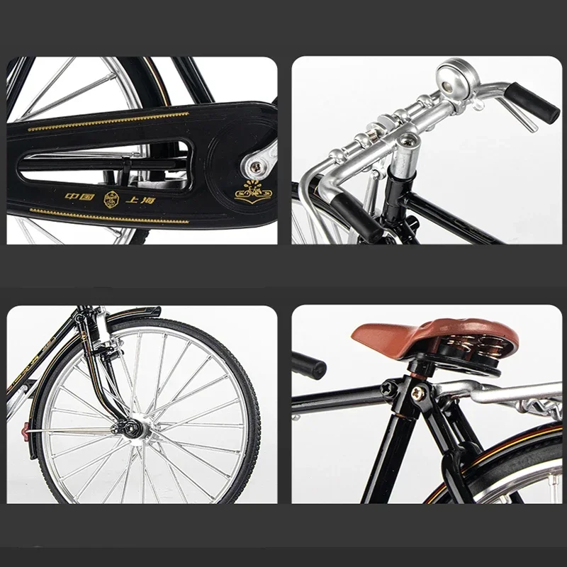 1:6 retro clássico dois oito barra grande mini liga modelo bicicleta diecast metal adulto simulação coleção presentes brinquedo menino corrida