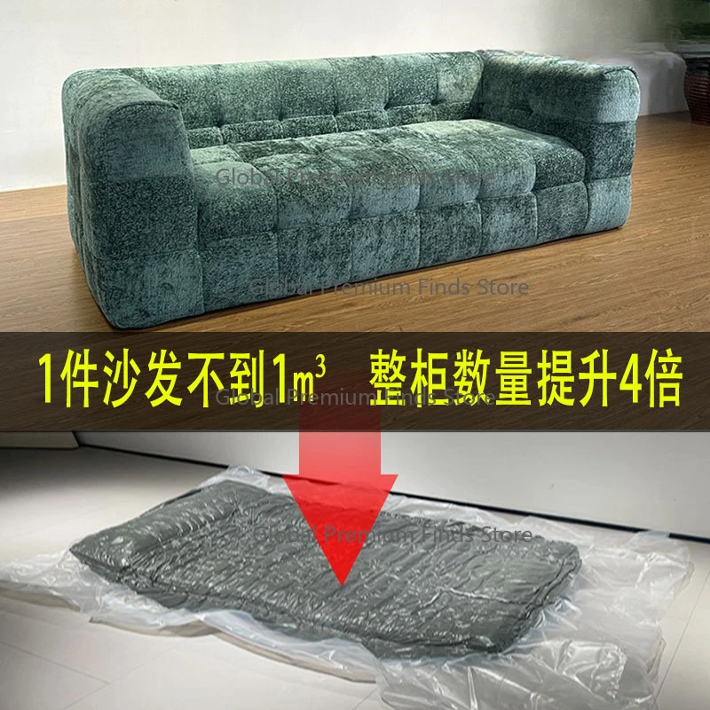 Pure Sponge Vacuum Compressed Sofa Marshmallow Home Small Apartment Italian-Style Trending Straight Sofa without Frame