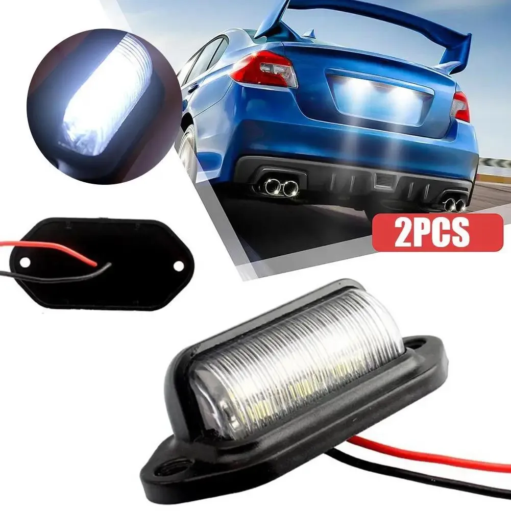 Luz de matrícula de coche para SUV, camión, remolque, etiqueta de furgoneta, lámpara de paso, bombillas blancas, productos para coche, luces de matrícula, 2 uds.