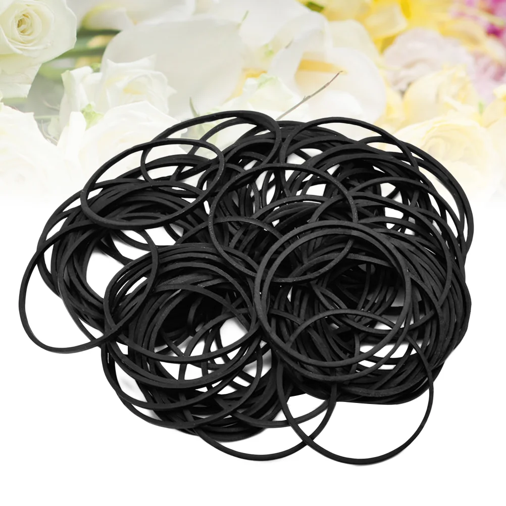 

100pcs Rubber Bands Bungee Accessories for Machine Power Supplies (Black) Machine Supplies Elastic Rubber Band