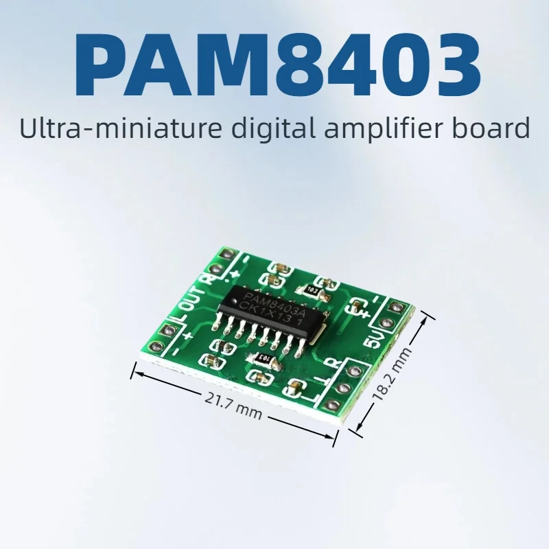 1/5/10PCS Placa Amplificadora Digital Super Mini PAM8403 2*3W Classe D, Placa Amplificadora Digital Eficiente com Fonte de Alimentação USB de 2.5 a 5V
