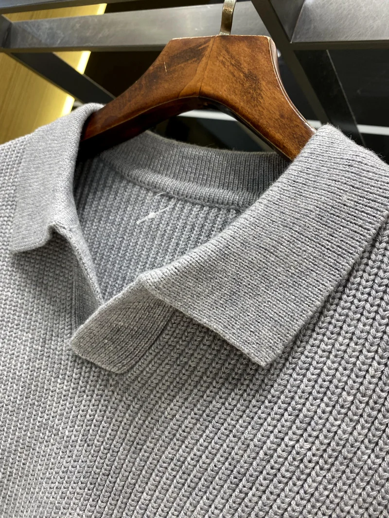 Nordic Heavyweight Alpaca Wool Thi Needle Knitted Sweater Winter Men's High Street Retro Casual Loose Sweater